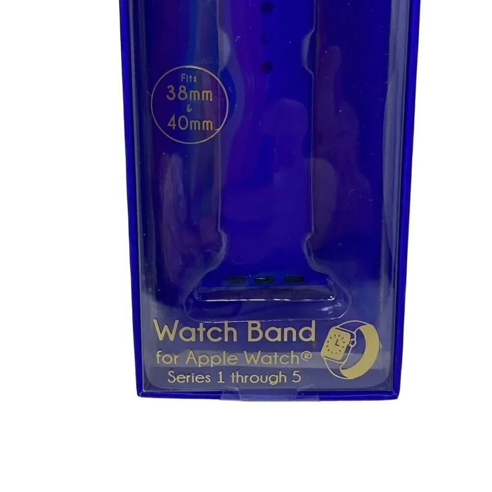 SARINA SILICONE SPIRIT BAND FOR APPLE WATCH 38/40mm ROYAL BLUE NEW IN PACKAGE